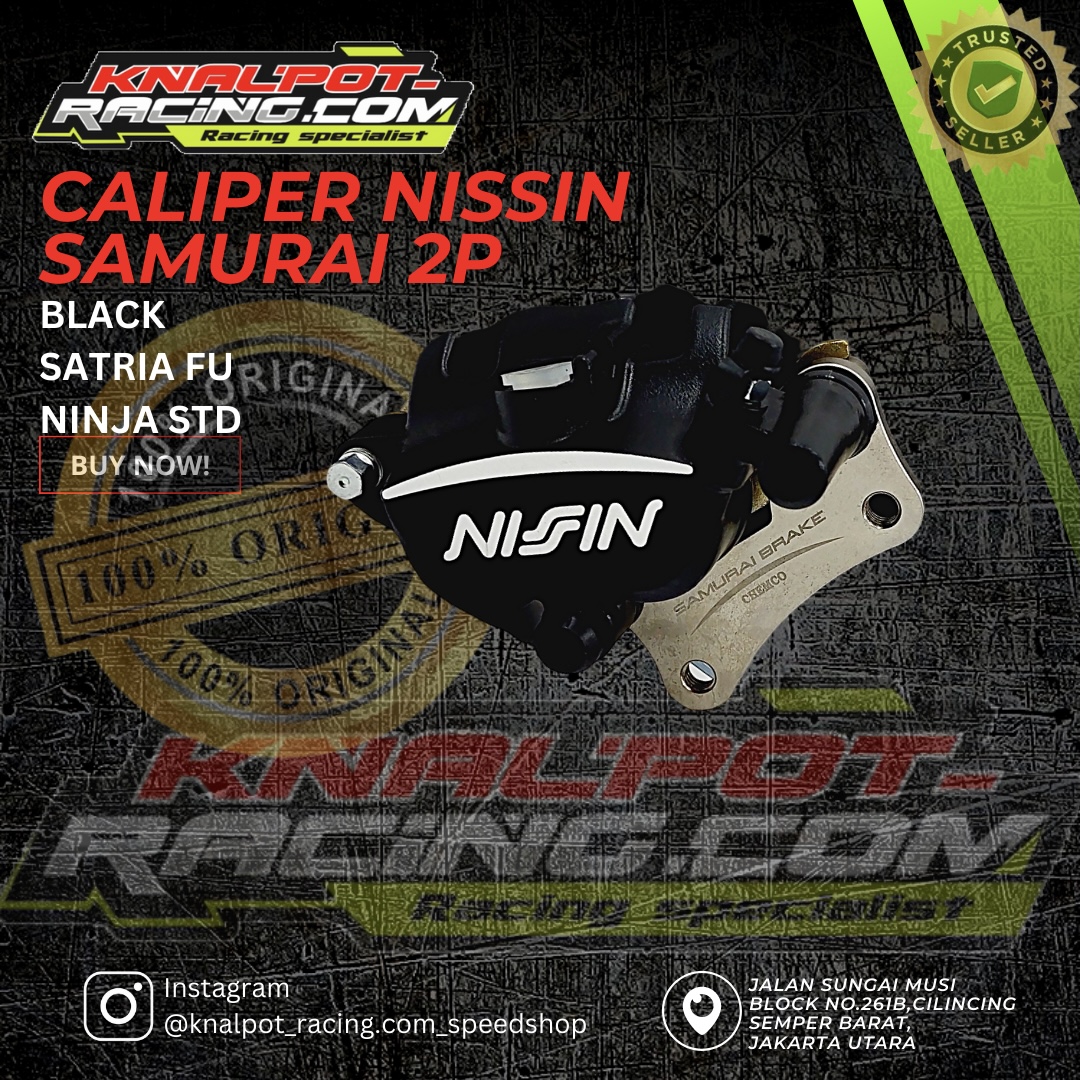 CALIPER KALIPER NISSIN SAMURAI 2P BLACK/HITAM SATRIA FU NINJA STD